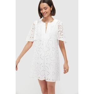 POMANDER PLACE White Eyelet Finley Flutter Sleeve Dress Size XL NWT